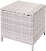 Poly-Rattan-Garnitur HWC-A29, Gartengarnitur Sitzgruppe Lounge-Esstisch-Set Sofa ~ hellgrau, Kissen creme + 2x Hocker Bild 3
