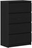 vidaXL Sideboard Schwarz Eichen-Optik 60x35x98,5 cm Holzwerkstoff 861992 Bild 2
