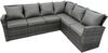 Fimous 7-Sitzer Outdoor High Back Rattan Gas Feuer Pit Ecke Sofa Essgarnitur Gartenmöbel Heizung Esstisch Dunkelgrau Gemischte rechte Seite Bild 5