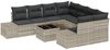 vidaXL Sofa Set mit Kissen 9 pcs Hellgrau Poly Rattan 3347002 Bild 2