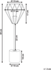 'Mooni' Tischlampe Gold Metall 53 cm Glühbirnen-Optik Schirm Diamantform Lampenfuß Marmoroptik Kabel mit Schalter Modernes Design Bild 2
