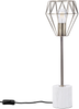 'Mooni' Tischlampe Gold Metall 53 cm Glühbirnen-Optik Schirm Diamantform Lampenfuß Marmoroptik Kabel mit Schalter Modernes Design Bild 4