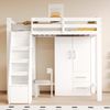 Kleiderschrank 70 x 40 x 135 cm aus Holz, weiß, mit Doppeltüren & 2 Schubladen Bild 5