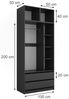 Kleiderschrank Elmo Anthrazit 50 x 40 cm 3er Set Vicco Bild 2