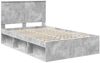 vidaXL Bettrahmen Beton Grau 135 x 190 cm Massives Kiefernholz 3409366 Bild 4