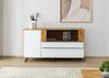 Sideboard Wildeiche 160x43x87 natur geölt / Glas weiß WIEN #120 Bild 2