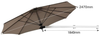 247 cm Wandschirm Terrassenschirm mit verstellbarem Mast Sonnenschirm mit Windventil Braun Bild 3
