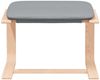 vidaXL Fußhocker Hellgrau 51x41x40 cm Stoff 351063 Bild 4