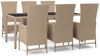 vidaXL 7-tlg. Garten-Essgruppe mit Kissen Beige Poly Rattan 3157570 Bild 2