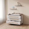Livinity® Wickelkommode Mailo, Weiß/Artisan/Artisan, XL mit 3 Schubladen Bild 3