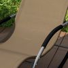 SoBuy OGS28-BR Schaukelstuhl Garten, Textilene, Lackiert, Braun, 150 x 87 x 63 cm Bild 4