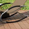 SoBuy OGS28-BR Schaukelstuhl Garten, Textilene, Lackiert, Braun, 150 x 87 x 63 cm Bild 5
