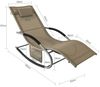 SoBuy OGS28-BR Schaukelstuhl Garten, Textilene, Lackiert, Braun, 150 x 87 x 63 cm Bild 3