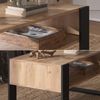Couchtisch Olli Goldkraft Eiche 92 x 52.4 cm mit Ablage Vicco Bild 5