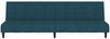 vidaXL Schlafsofa 2-Sitzer Blau Samt 375762 Bild 5