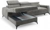 AX LIVING Grau Eckcouch mit Schlaffunktion Arkucio Mini 260cm L Bild 4