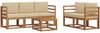 vidaXL Outdoor-Sofagarnitur mit Kissen 6 pcs Natur und Beige 3365996 Bild 2