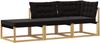 vidaXL Sectional Sofa Einheiten mit Kissen Weiß 241,5 x 83 x 73 cm 901659 Bild 2