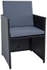 Polyrattan Sitzgruppe Gartenmöbel Set Rattanmöbel 8 Personen Gartenset Schwarz Bild 3
