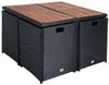 Polyrattan Sitzgruppe Gartenmöbel Set Rattanmöbel 8 Personen Gartenset Schwarz Bild 2