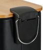 Relaxdays Bad Mülleimer 5 l mit Bambusdeckel Bild 4