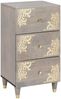Sideboard, Kommode Grau und Gold 40 x 33 x 75 cm Massivholz Mango j1700p Bild 2