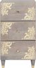 Sideboard, Kommode Grau und Gold 40 x 33 x 75 cm Massivholz Mango j1700p Bild 3