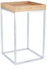 Beistelltisch Pino Säulenform Gestell lunasilber Tablett Eiche Natur Bild 3