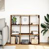 vidaXL Raumteiler-Bücherregal Altholz-Optik 102x29x103,5 cm 858046 Bild 3