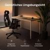 Desktronic Elektrisch höhenverstellbarer Schreibtisch HomeMax 160x80cm Weiß/Bambus mit Memory-Funktion, Anti-Kollisions Technologie, USB-A und USB-C-Ladeanschlüssen Bild 5