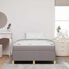 vidaXL Bettrahmen mit Matratze Taupe 120 x 190 cm Stoff 3398924 Bild 3
