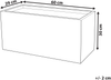 Blumentopf grau rechteckig 60 x 29 x 30 cm MYRA Bild 2