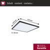 Paulmann No. 71002 LED Panel Atria Shine 420x420 mm 3000K 22W Schwarz dimmbar Bild 2