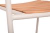 Gartenstuhl MILA 4er Set - Teak Weiß 84x55x54cm | Stapelstuhl Essstuhl Terrassenstuhl Bild 3