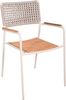 Gartenstuhl MILA 4er Set - Teak Weiß 84x55x54cm | Stapelstuhl Essstuhl Terrassenstuhl Bild 2