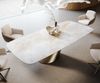Esstisch Edge Boot 270x120 cm Keramik Iris FMG Onice Grigio Cono Metallic Gold Bild 4