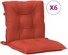 vidaXL Niedriglehner-Auflagen 6 Stk. Melange Rot 100x50x7 cm Stoff 4002399 Bild 2