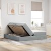 vidaXL Aufbewahrungsbett mit Matratze Hellgrau 180 x 200 cm Polyester 3370349 Bild 4
