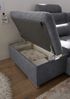 Couchlandschaft mit Schlaffunktion und Bettkasten, Anthrazit - Medan XXL Bild 4