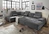 Couchlandschaft mit Schlaffunktion und Bettkasten, Anthrazit - Medan XXL Bild 2