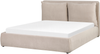 Bett mit Stauraum BAJONNA 160 x 200 cm Samtstoff Beige Bild 4