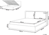 Bett mit Stauraum BAJONNA 160 x 200 cm Samtstoff Beige Bild 2