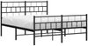 vidaXL Bettgestell mit Kopf- und Fußteil, Metall, Schwarz, 140x200 cm Bild 3