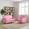 vidaXL Sofa Set mit Stauraum 2 pcs Rosa Polyester 3429160 Bild 3