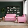 vidaXL Sofa Set mit Stauraum 2 pcs Rosa Polyester 3429160 Bild 1