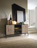 MOEBLO Sideboard Sentino S154 LED (Eiche wotan, Sideboard Wohnzimmer Kommode Schlafzimmer Komodenschrank Highboard, mit gefräster Front und LED-Beleuchtung), (HxBxT):83 x 154 x 39 cm Bild 2