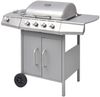 vidaXL Gasgrill, 4+1 Flammen, Stahl Silbern, 104 x 55,4 x 97,7 cm Bild 2