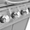 vidaXL Gasgrill, 4+1 Flammen, Stahl Silbern, 104 x 55,4 x 97,7 cm Bild 5