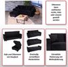 Sofa HWC-H47 mit Ottomane, Couch Sofa Gästebett, Schlaffunktion Stauraum 217x145cm ~ Samt schwarz Bild 2