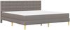 vidaXL Bettgestell mit Matratze mit Kopfteil Taupe 200 x 200 cm Stoff 3415131 Bild 3